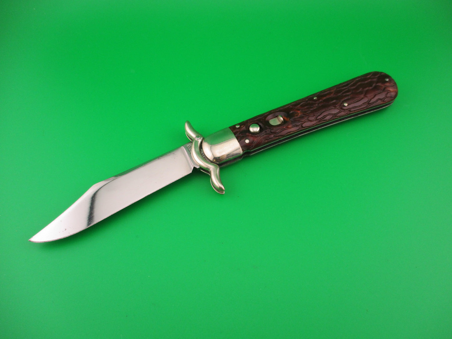 PRESTO Lazy W Folding Guard Hunter Wormgroove switchblade knife USA