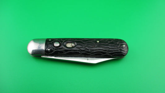 PRESTO Scout Black Wormgroove model 1000 Vintage 1940s automatic knife