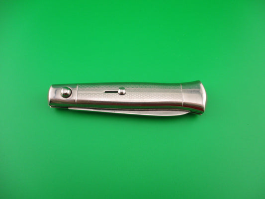 INOXID 20cm Italian All Metal Bolster Button Vintage automatic knife