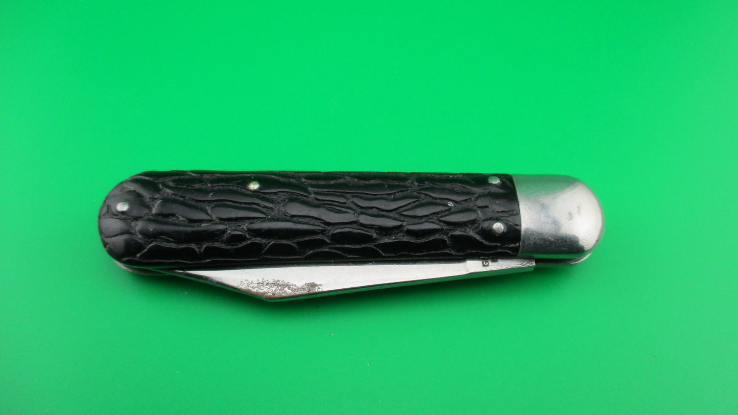 PRESTO Scout Black Wormgroove model 1000 Vintage 1940s automatic knife