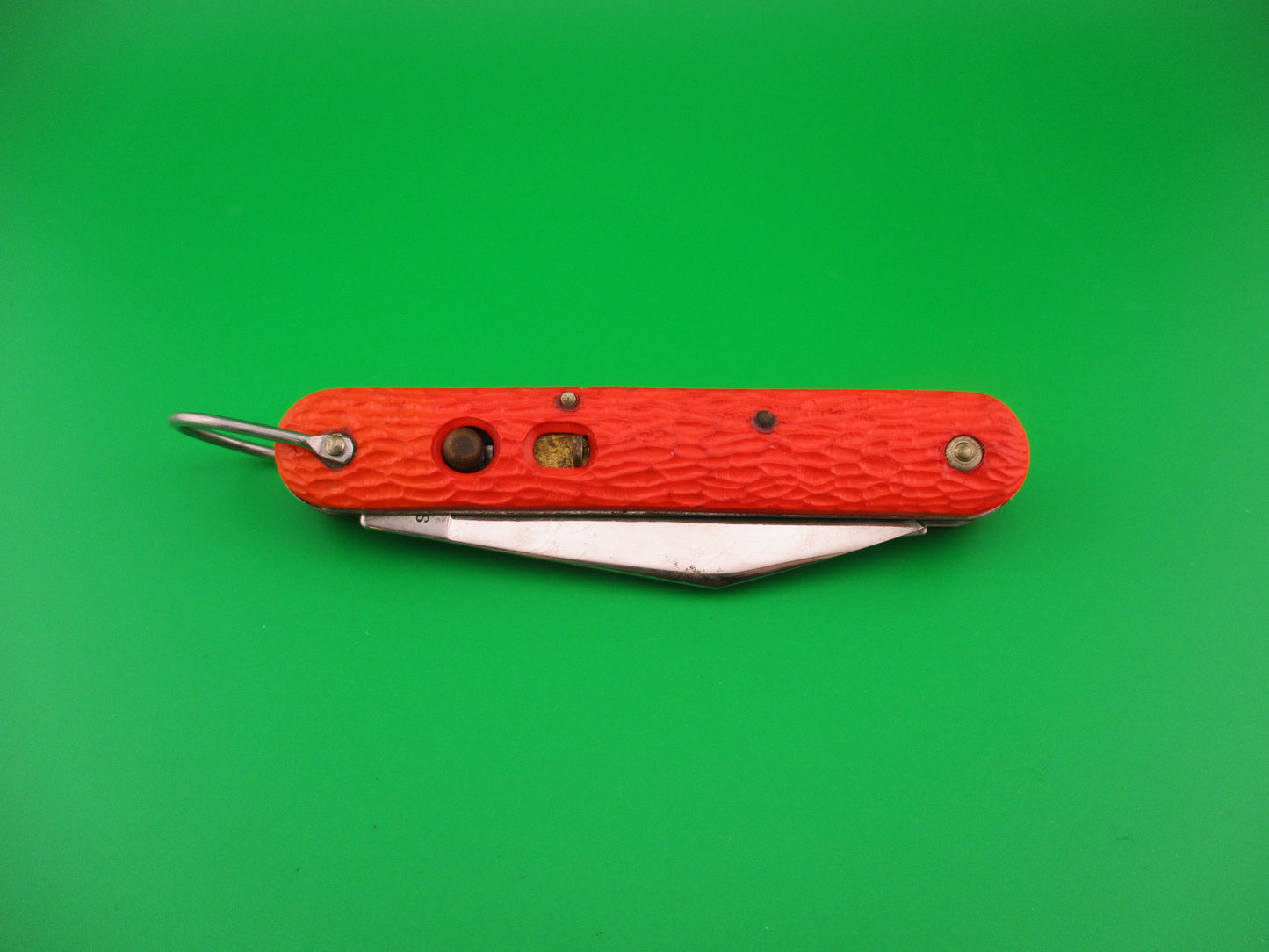 CAMILLUS vintage MC1 Orange paratrooper automatic knife with hook blade