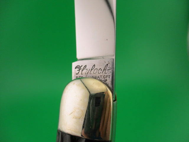 Flylock Hunter 11000 Large Single Black Wormgroove switchblade knife