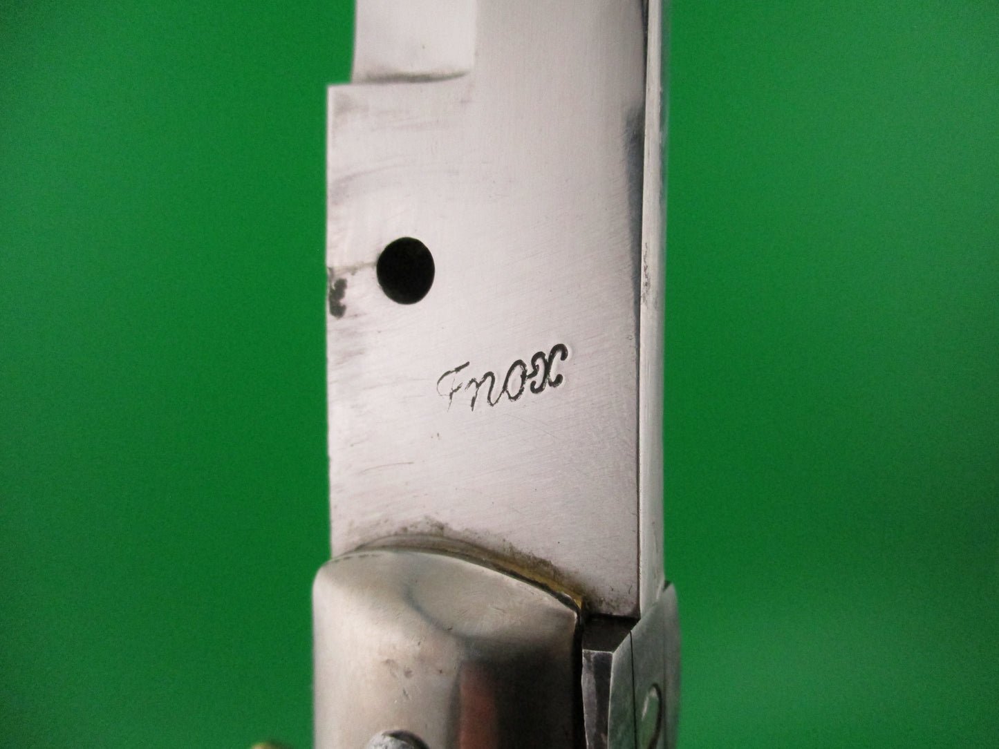 Inox (slant) 38cm Italian Picklock Stag Stiletto Vintage 1960s or 70s automatic knife