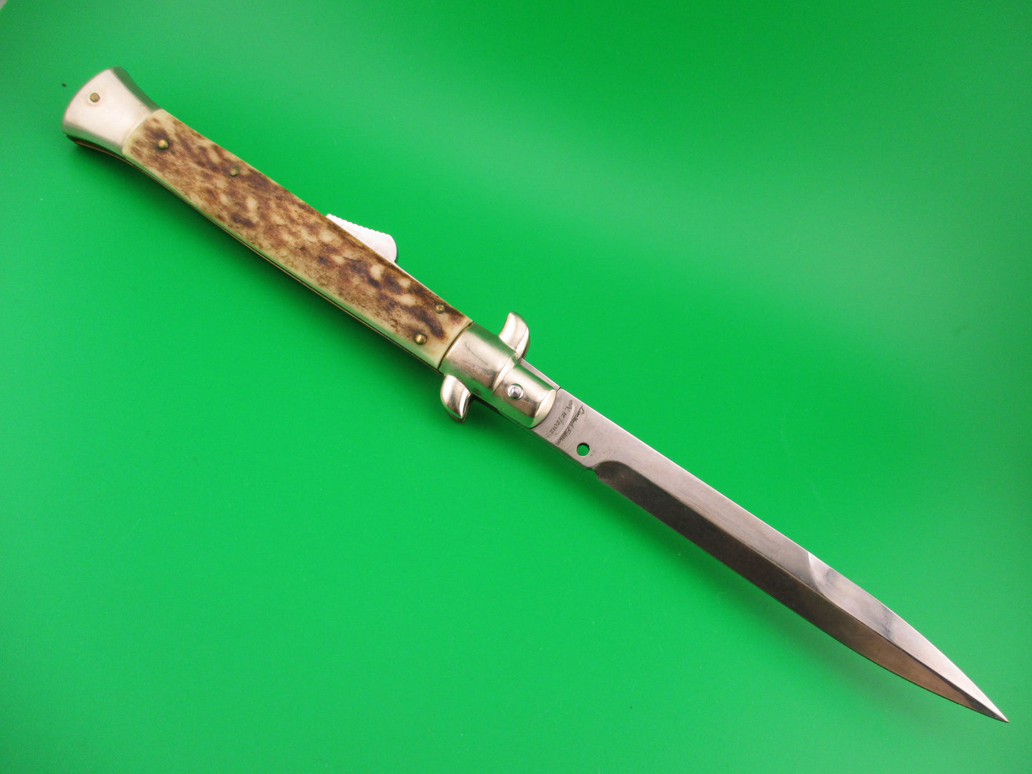 Frank Beltrame 28cm Italian Humpback Stag Limited Edition automatic knife