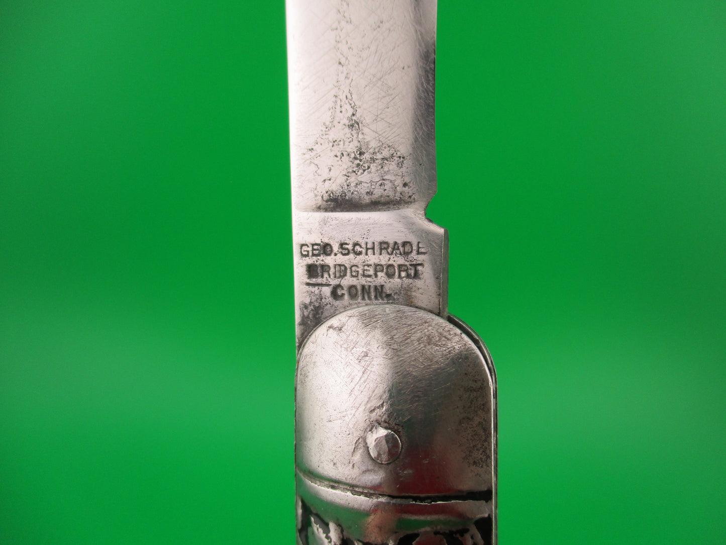 Presto MADE IN USA Vintage Paratrooper style Hunter Metal switchblade w lanyard
