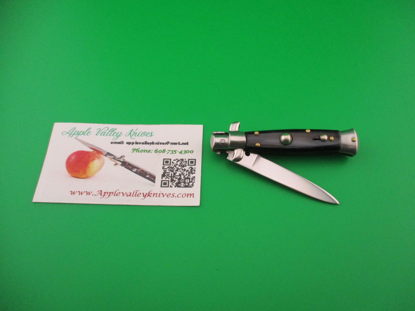 ROSTFREI 14cm Italian NOS stiletto Oreste Dibon vintage swivel bolster automatic knife