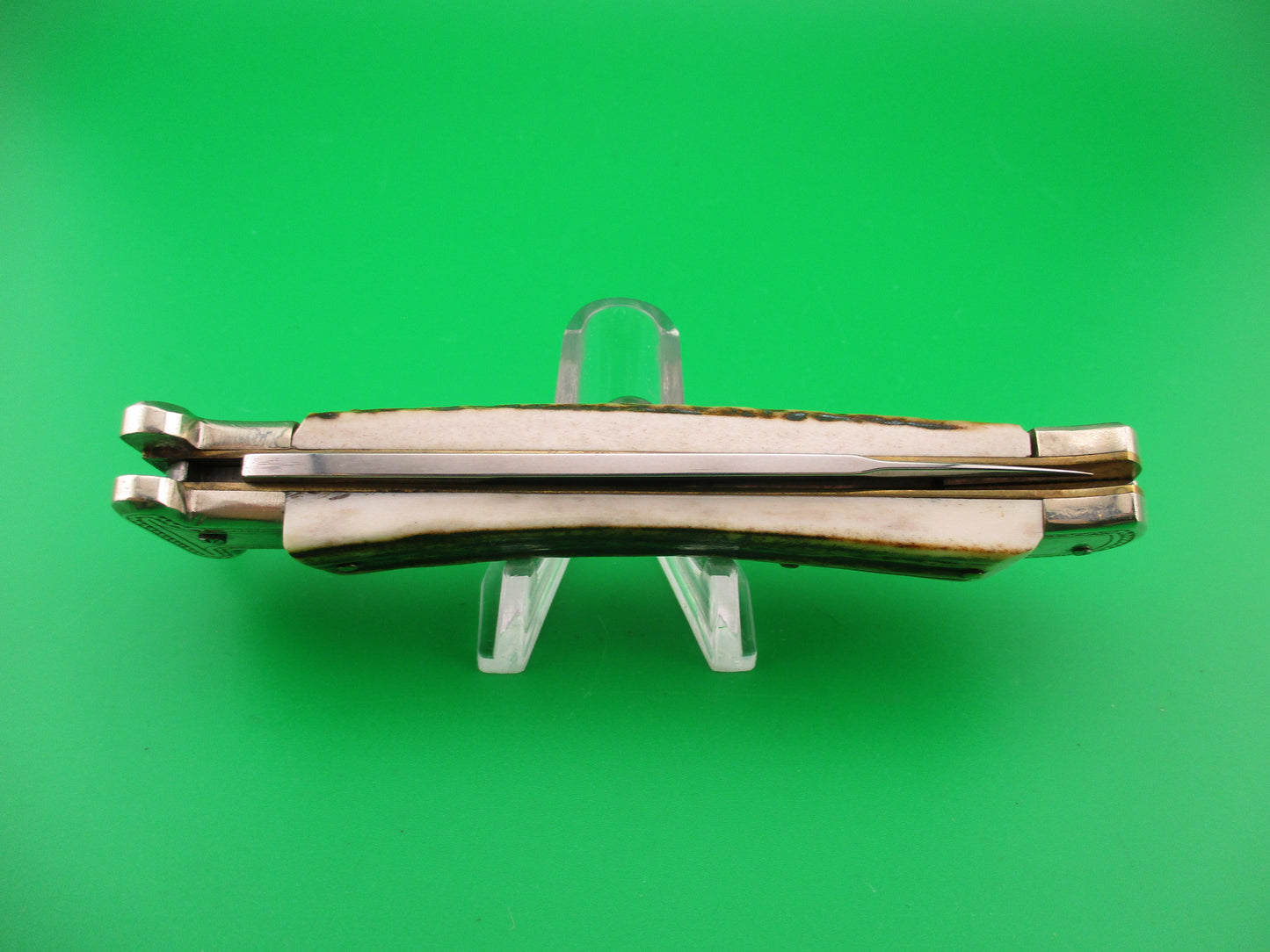 AGA CAMPOLIN Maniago-Italy 2015 22cm Italian Francese Stag Ringpull automatic knife