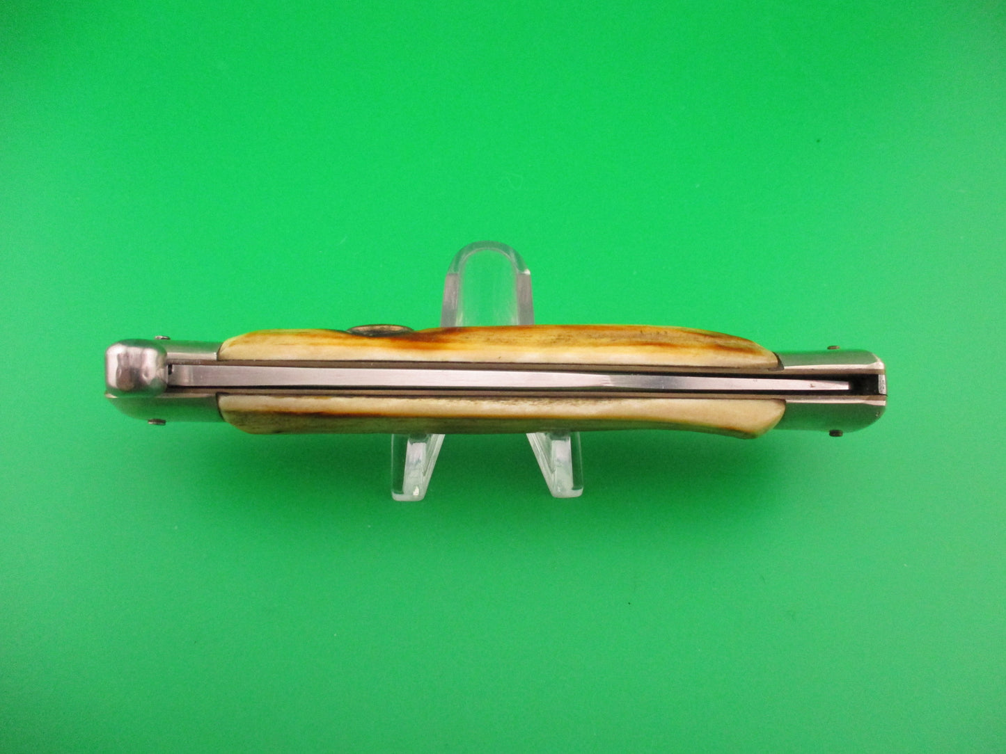 Rostfrei RAPID 25cm Italian Stag Knob manual Flip Open vintage knife 30-30 Win