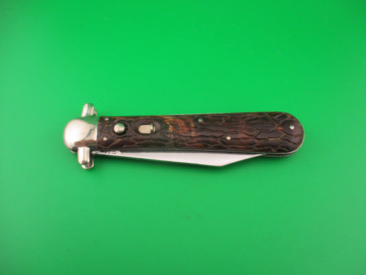 PRESTO DERBY Hunter wormgroove brain 1940s Vintage automatic knife