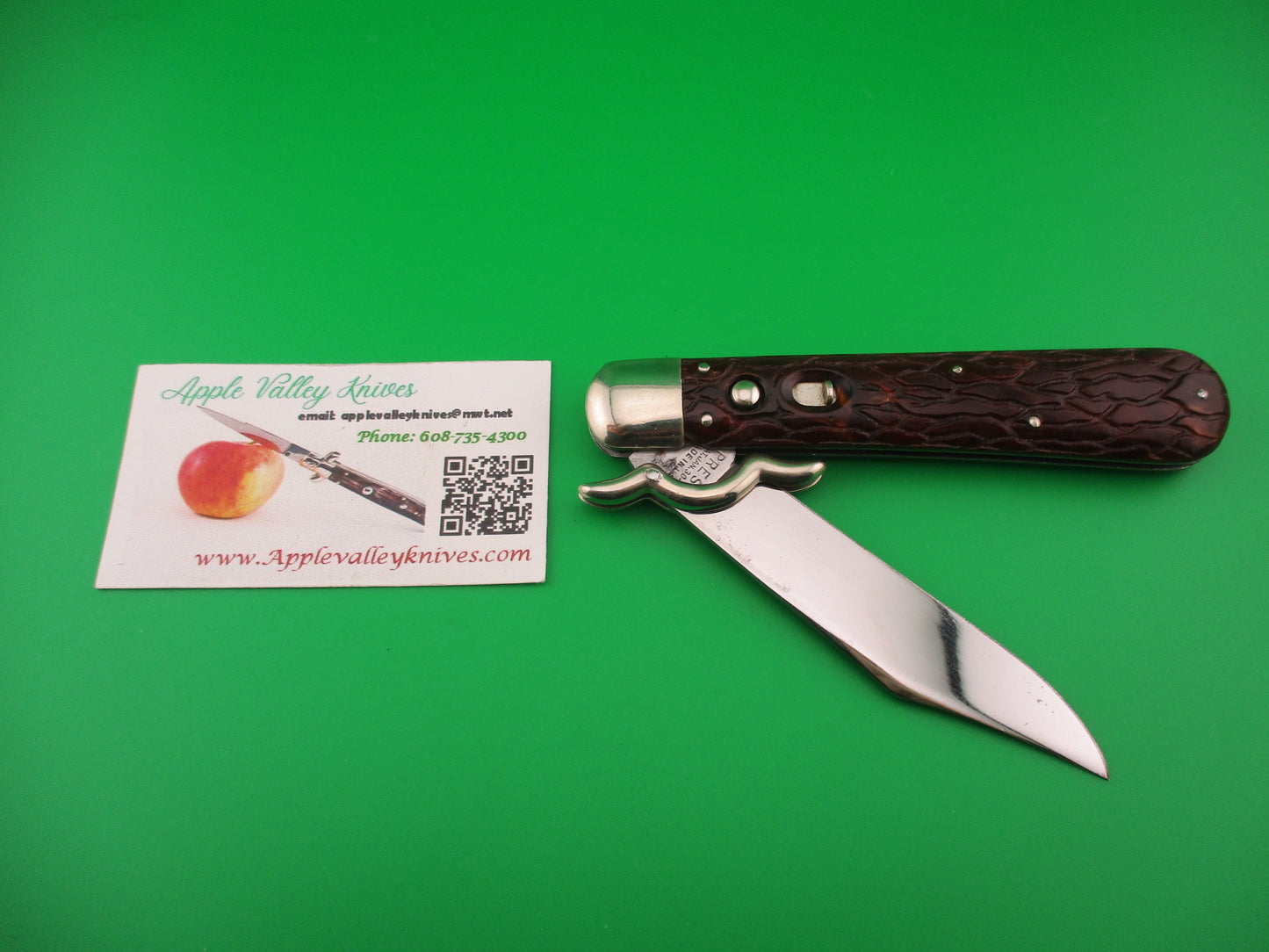 PRESTO Lazy W Folding Guard Hunter Wormgroove switchblade knife USA