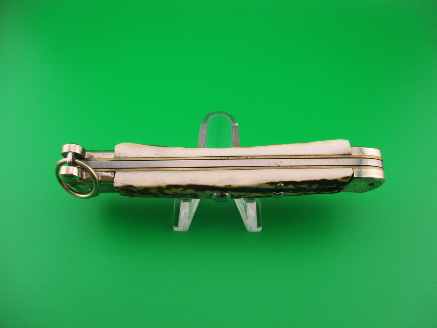 AGA CAMPOLIN Maniago-Italy 2015 22cm Italian Francese Stag Ringpull automatic knife