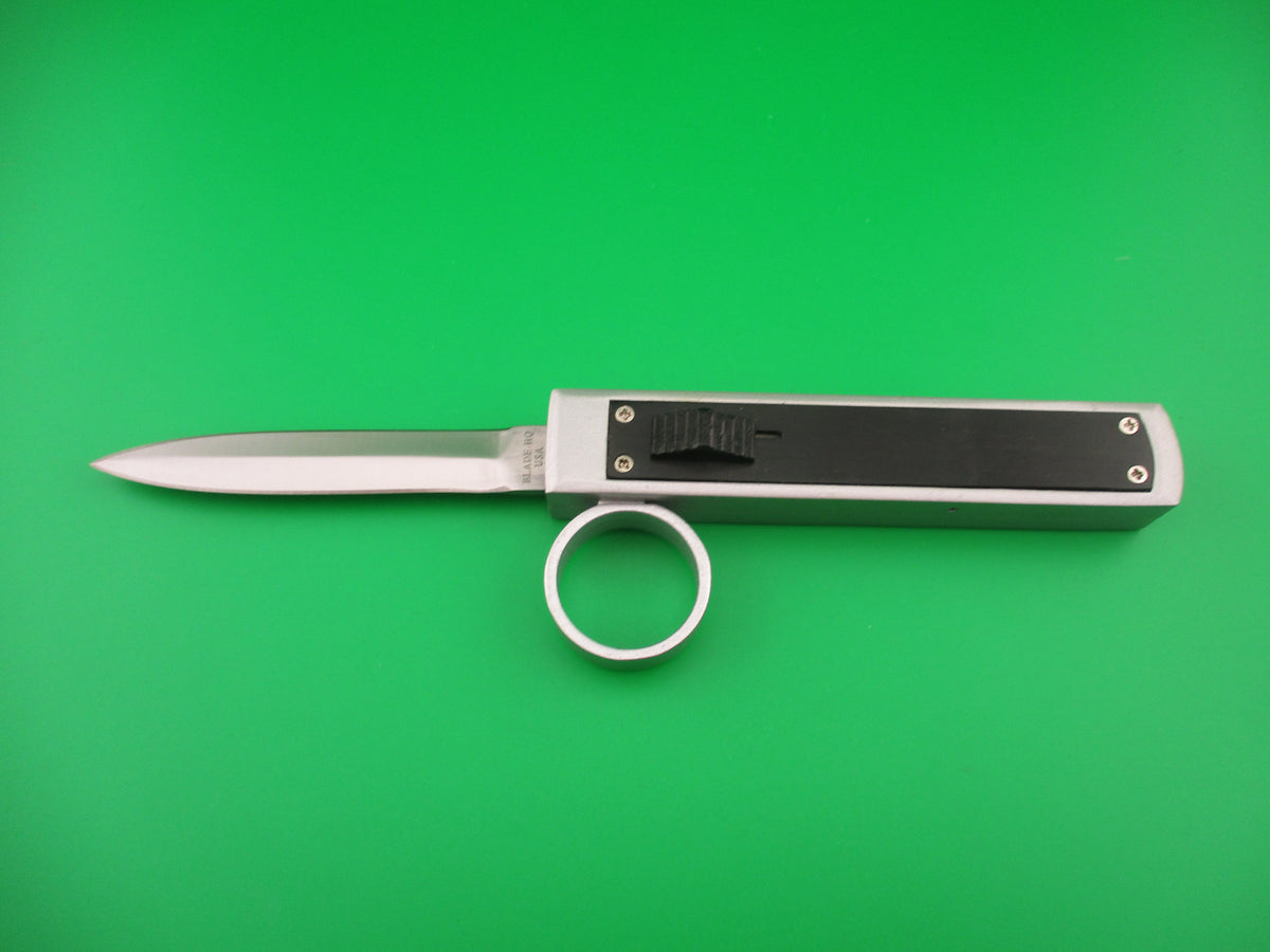 SOLINGEN GERMANY 21cm TOMB RAIDER OTF DA silver & black switchblade