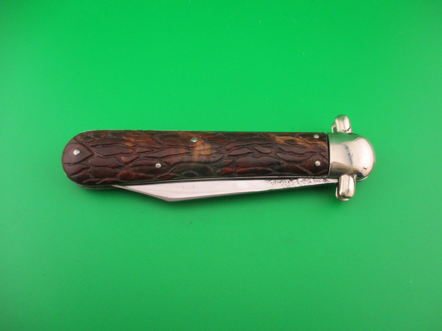PRESTO DERBY Hunter wormgroove brain 1940s Vintage automatic knife