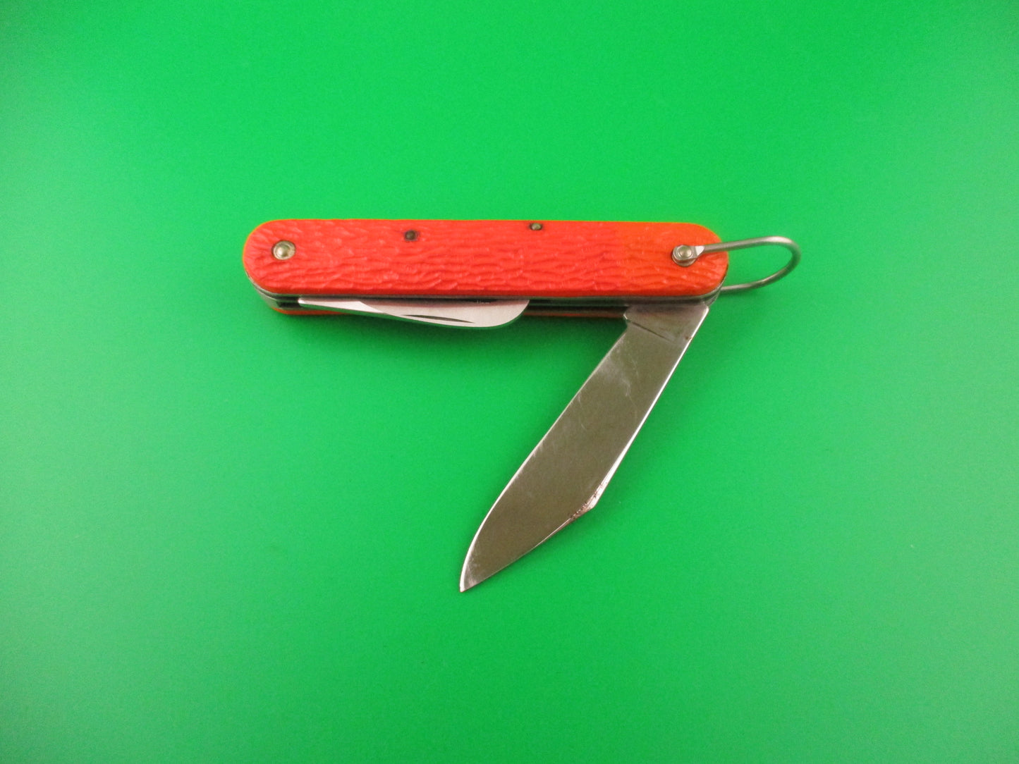 CAMILLUS vintage MC1 Orange paratrooper automatic knife with hook blade