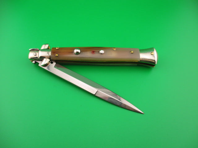 FRANK B ITALY 28cm Italian Picklock Stiletto Bayonet Honey Red dot automatic knife