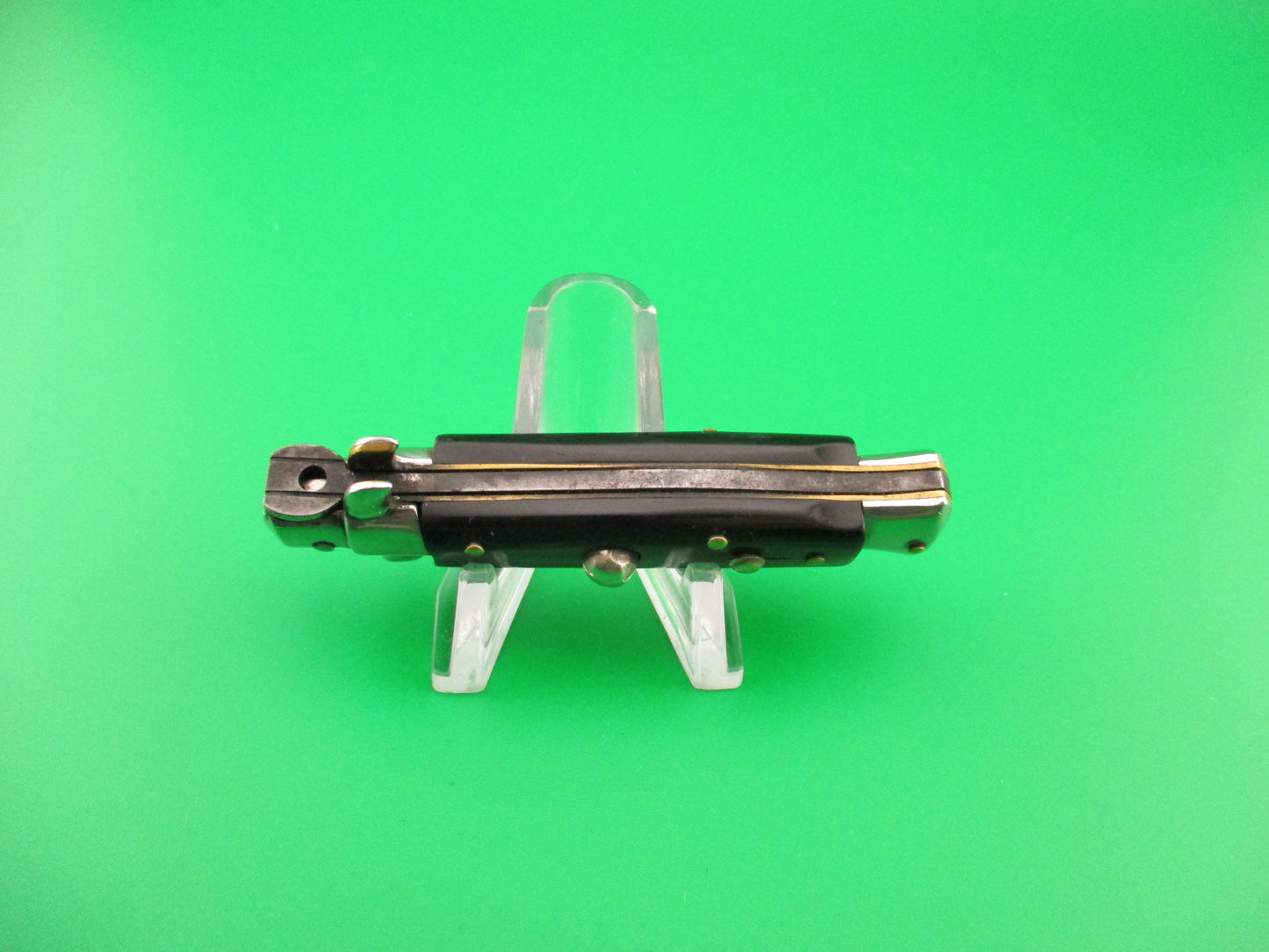 ROSTFREI 14cm Italian NOS stiletto Oreste Dibon vintage swivel bolster automatic knife