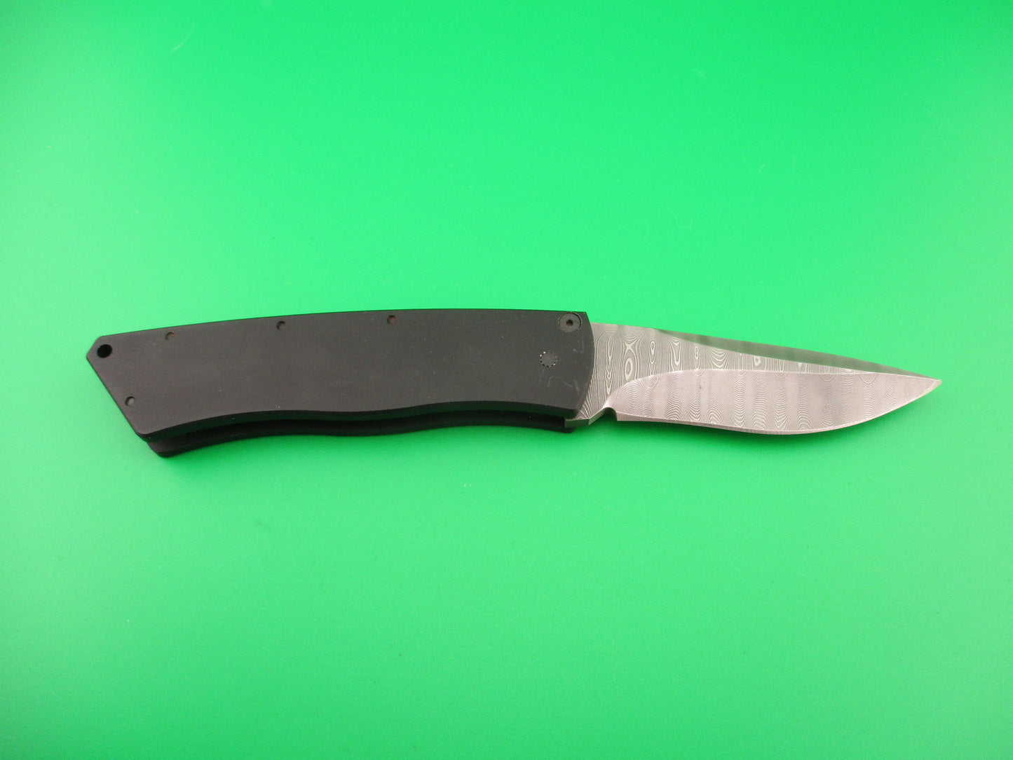 BREND WK 7 Inch White Wolf Damascus Coil Spring automatic knife