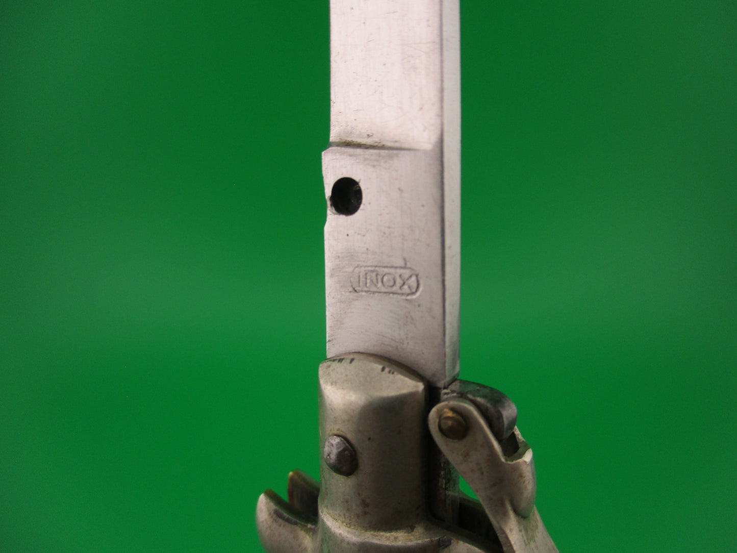 INOX PATENT 35958 18cm Italian Stiletto Fulcrum release vintage automatic knife