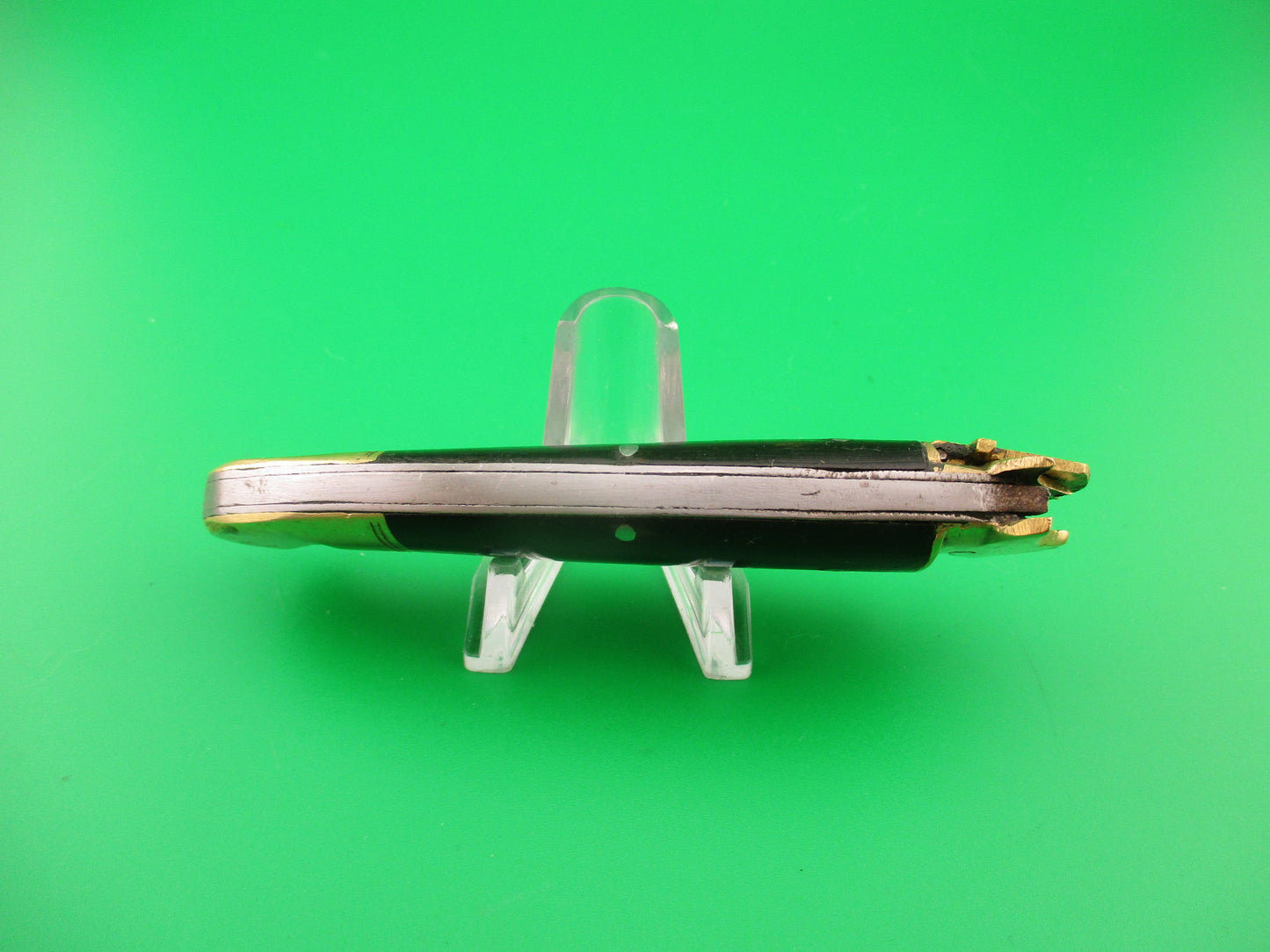 RGN No 24451 18cm Indian Lever knife A Brass Horn Aluminum automatic knife