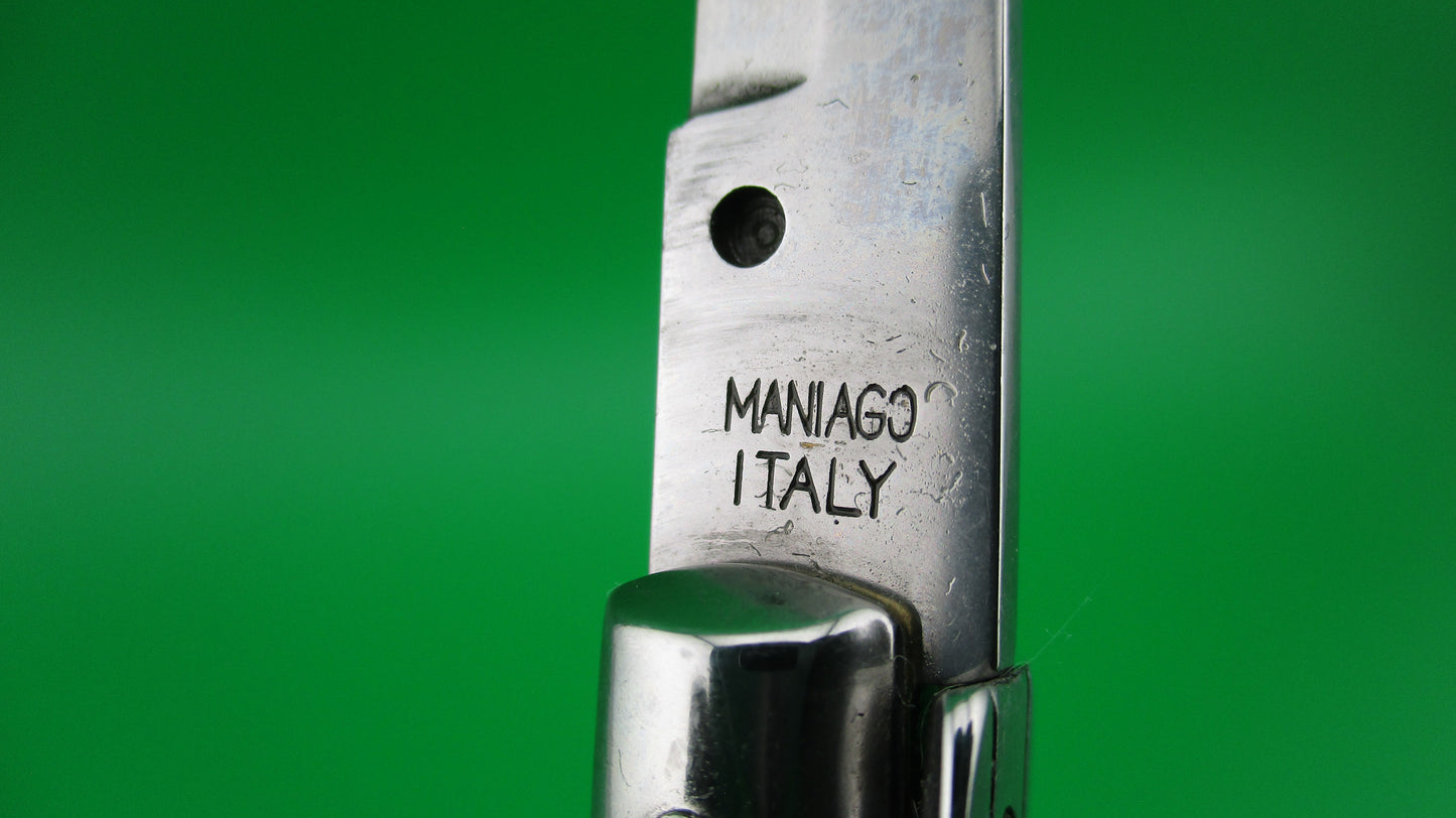 MANIAGO ITALY D.M. Dolphin 18cm Italian Picklock Stag Stiletto automatic knife