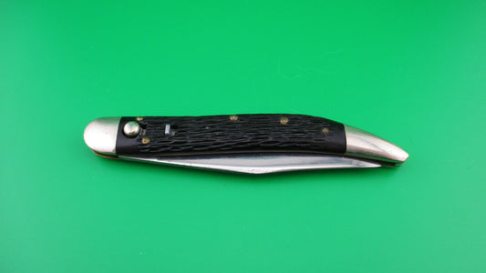 Queen Jet 25 Vintage Toothpick switchblade knife Black w/safety