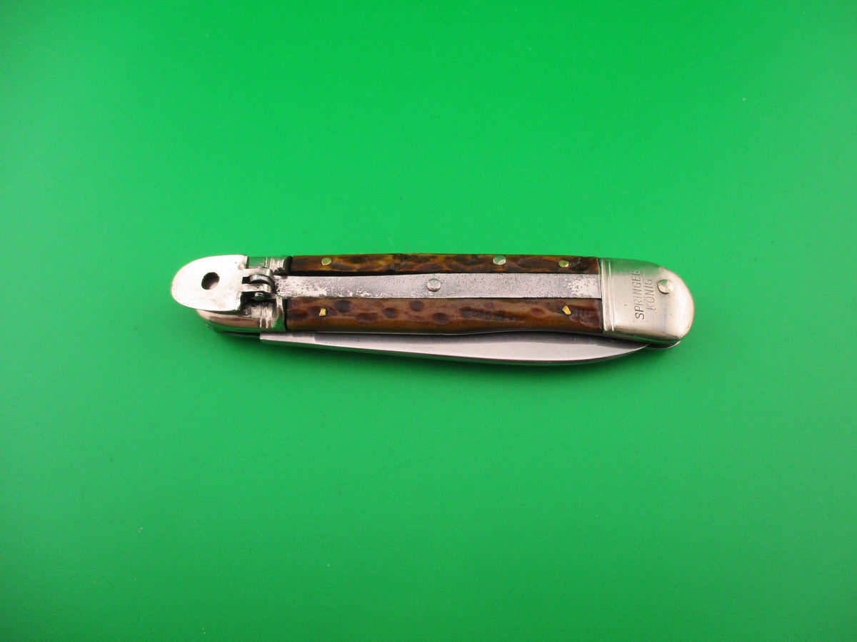 Bonsa 10cm German SPRINGER KONIG Lever Stag Vintage automatic knife
