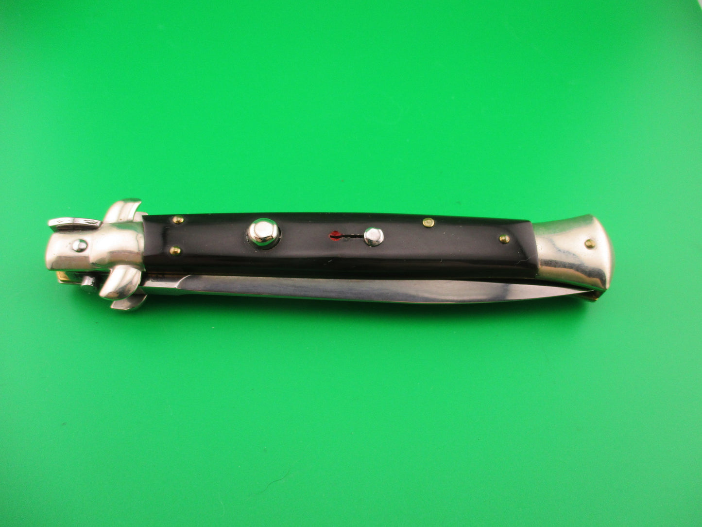 LATAMA WALT'S 28cm Classic Black Horn Dagger Grind switchblade knife