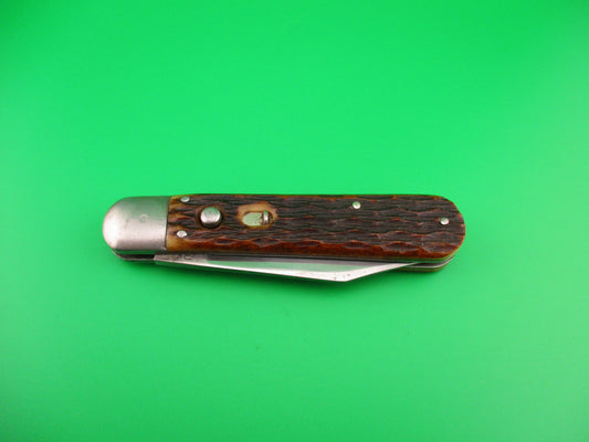 PRESTO Pattern #1000 Scout Jigged Bone Vintage switchblade knife