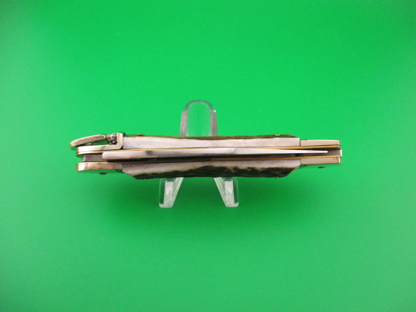 HUBERTUS SOLINGEN 11cm German Lever knife Stag Clip blade automatic knife