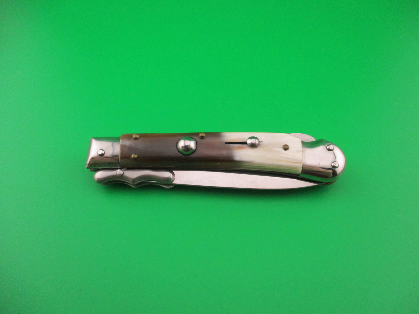 AKC ITALY 19cm Italian Medici Horn Swing guard dagger automatic knife