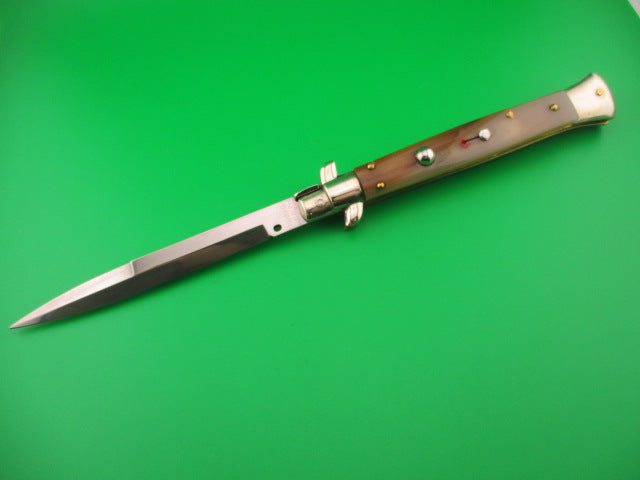 FRANK B ITALY 28cm Italian Picklock Stiletto Bayonet Honey Red dot automatic knife