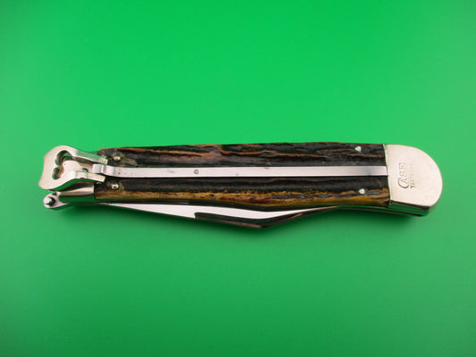 WR CASE & Sons CASE TESTED XX 5171L Lever automatic knife w Stag handles NICE