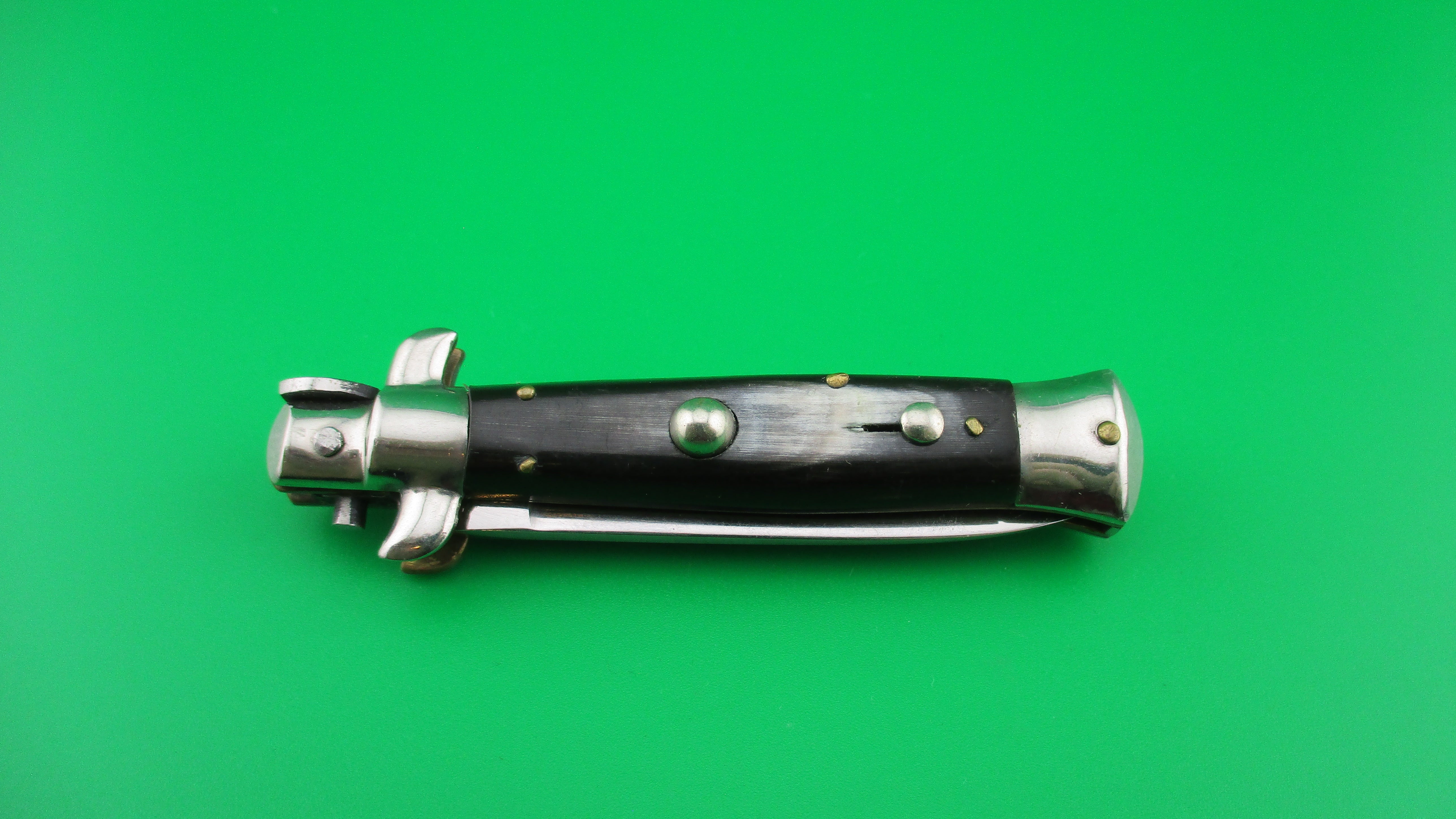 Rostfrei (slant) 14cm Italian transitional Small button automatic knife ...