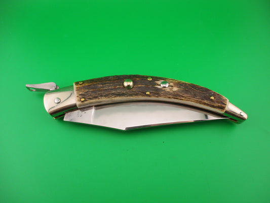 AGA CAMPOLIN ITALY 30cm Italian Stag Catalana Fulcrum automatic knife