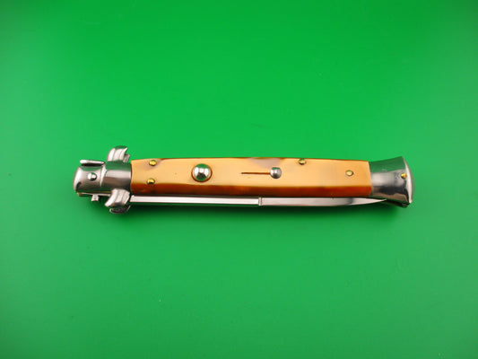 STILETTO ITALY 28cm Italian Swivel bolster Orange Pearlex automatic knife
