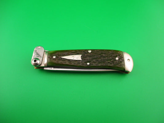 SCHRADE FIRE & ICE lever release green bone automatic knife