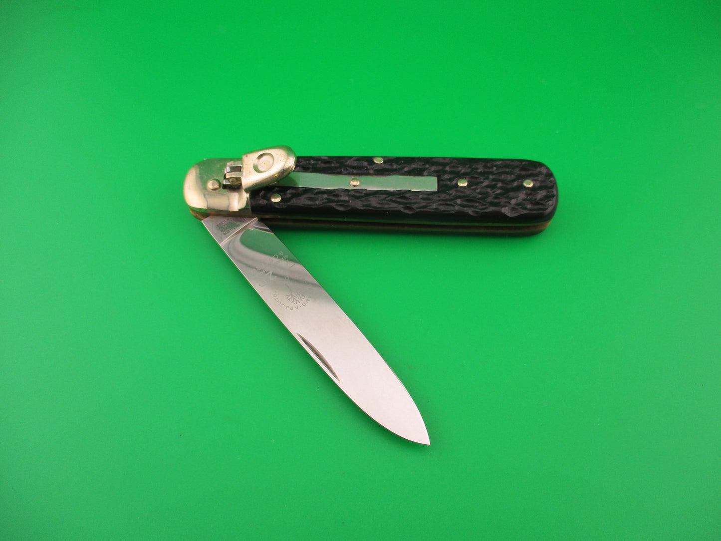 BOKER TREE BRAND CLASSIC 712R 11cm German Lever automatic knife Black stag NIB