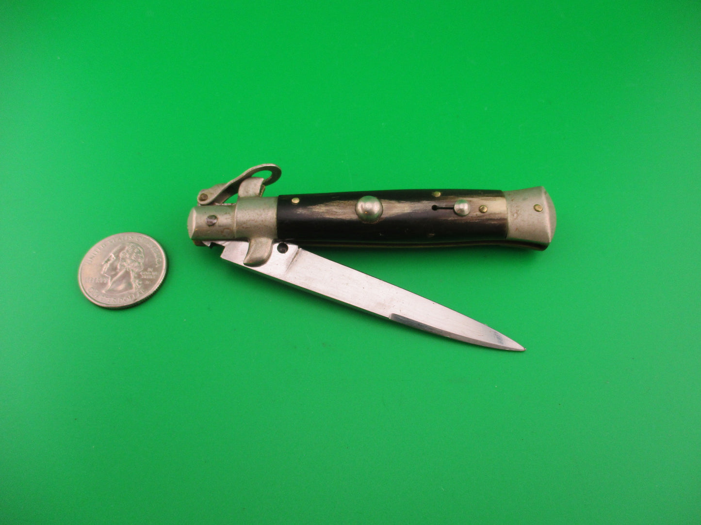 INOX PATENT 35958 18cm Italian Stiletto Fulcrum release vintage automatic knife