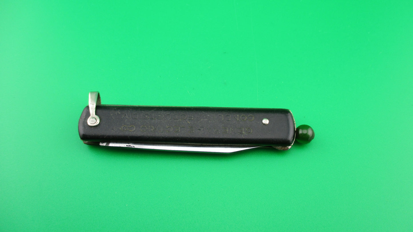 GEORGE SCHRADE Pullball Black switchblade General Electric knife