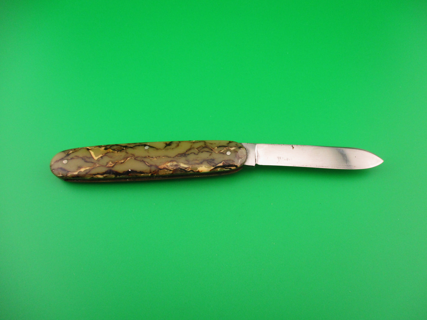 SCHRADE CUT CO Rare Large Single 3 3/4" Spear blade vintage automatic knife