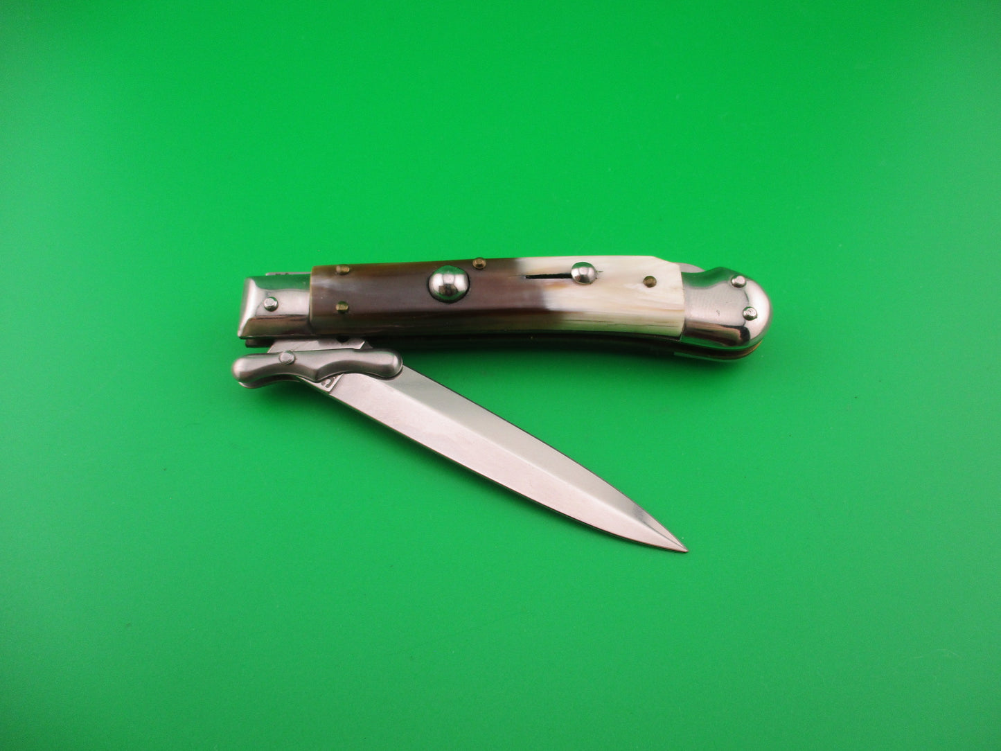 AKC ITALY 19cm Italian Medici Horn Swing guard dagger automatic knife