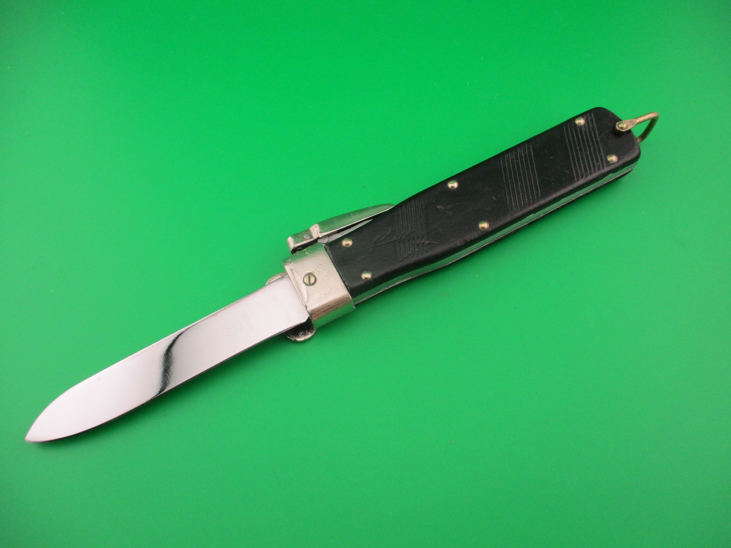 OTHELLO ROSTFREI 1960 23cm German Trap door Gravity knife military