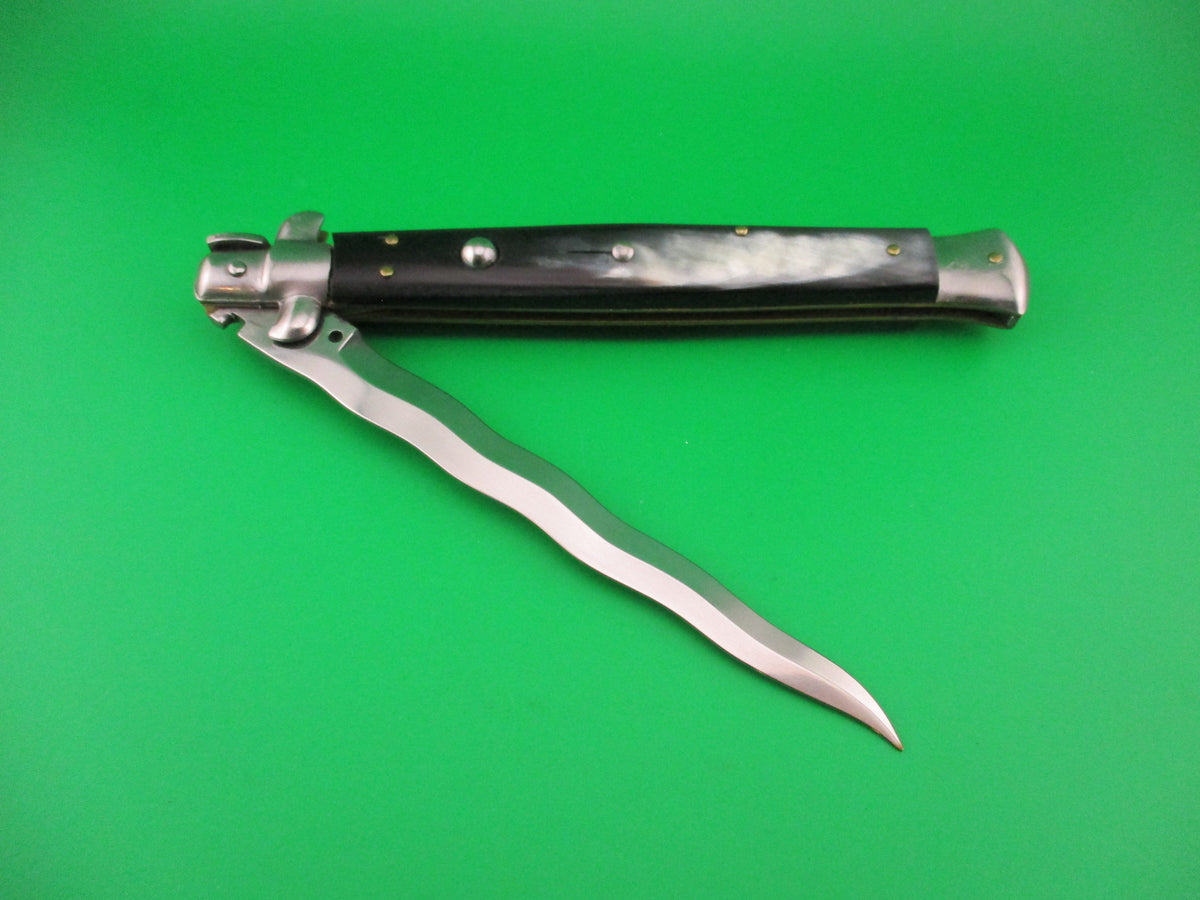 STILETTO ITALY 33cm Italian Stiletto KRIS Brazilian Horn automatic knife
