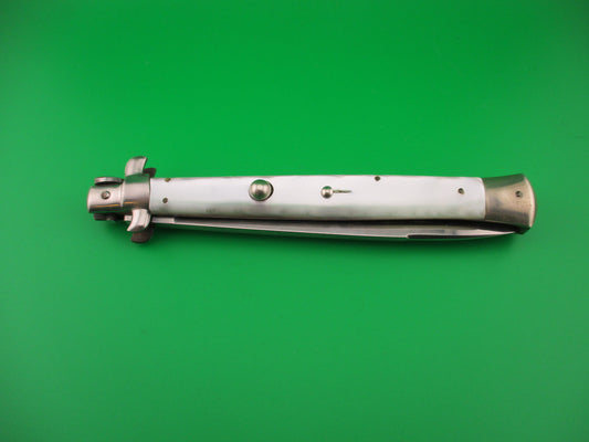 INOX 33cm Italian Transitional Stiletto Pearlex vintage automatic knife 5mm