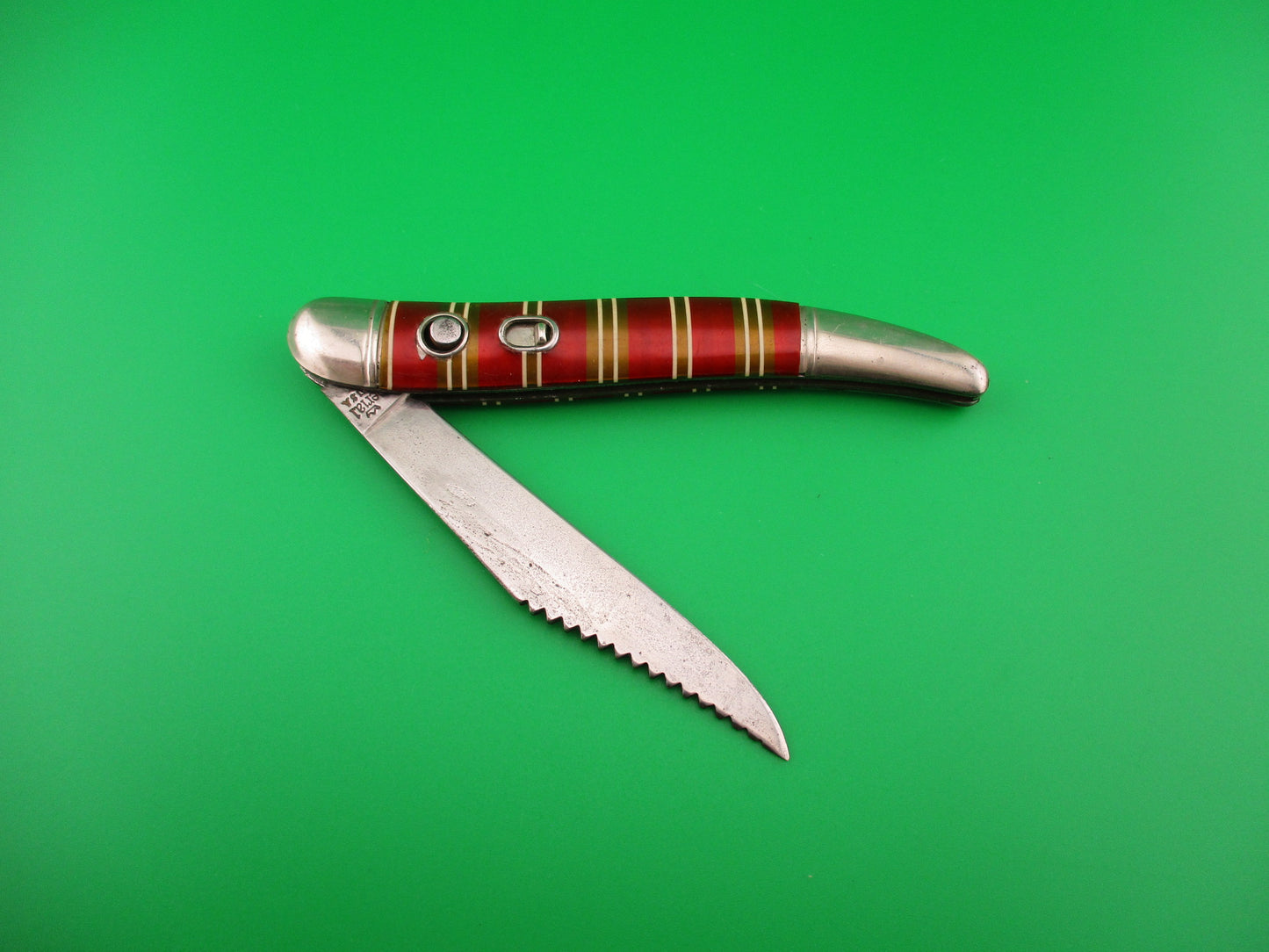 IMPERIAL Toothpick Candystripe Vintage switchblade knife fish scaler JM90PBFC