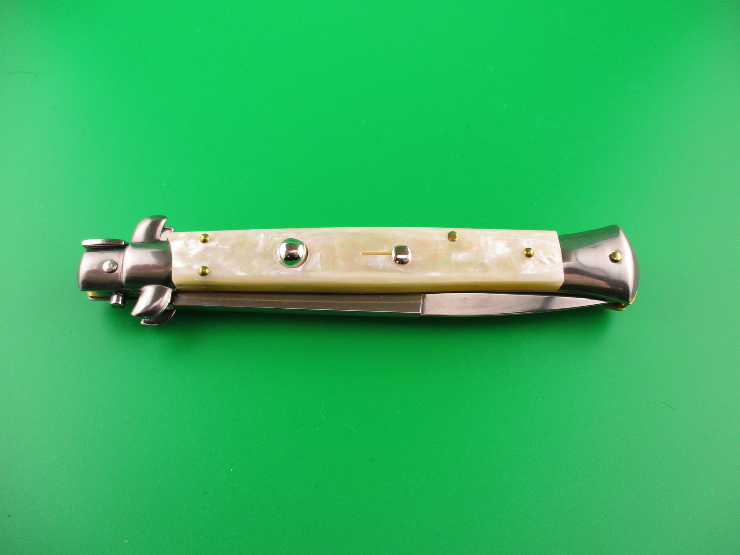 FRANK B ITALY 28cm Italian Swivel Bolster MOP Pearl automatic knife