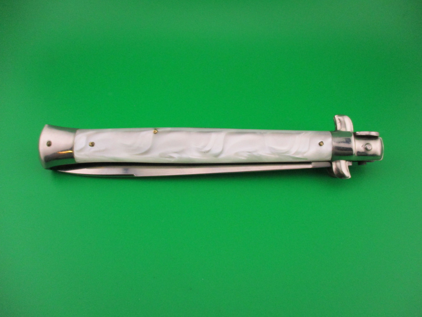 INOX 33cm Italian Transitional Stiletto Pearlex vintage automatic knife 5mm