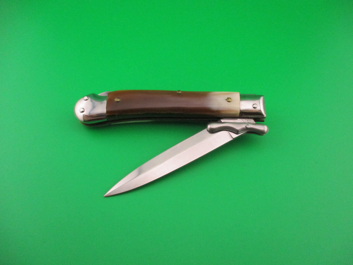 AKC ITALY 19cm Italian Medici Horn Swing guard dagger automatic knife