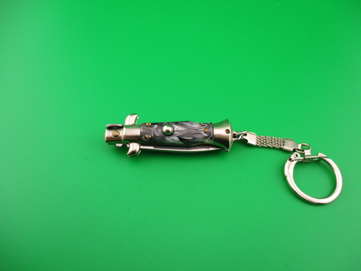 INOX ITALY 10cm Italian Stiletto picklock keychain automatic knife