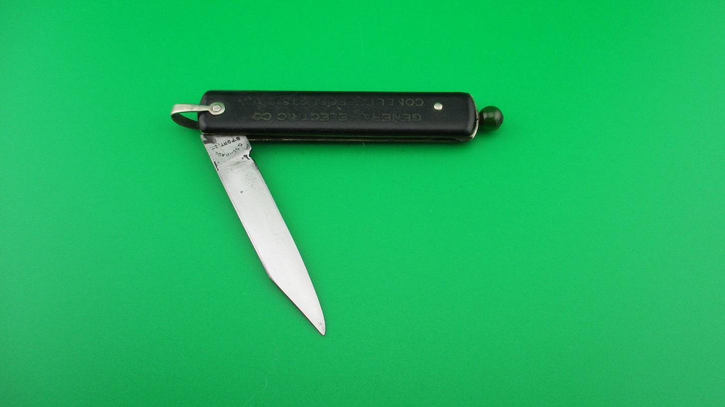 GEORGE SCHRADE Pullball Black switchblade General Electric knife